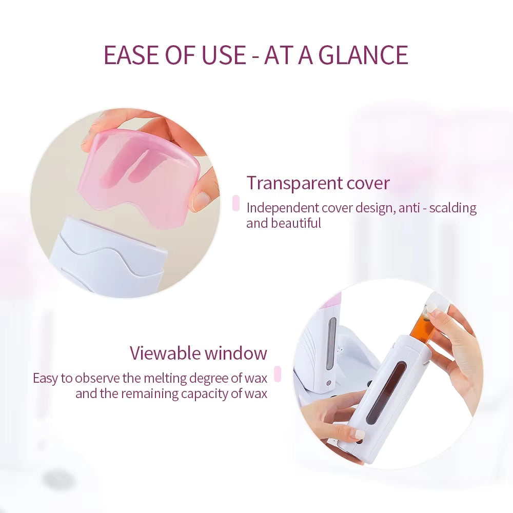 Dual-Base Electric Roll-On Wax Heater - Professional Double Depilatory Warmer Set