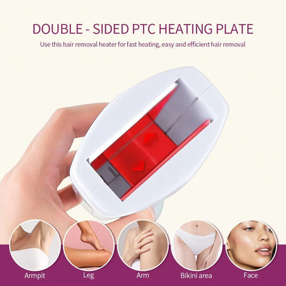 Dual-Base Electric Roll-On Wax Heater - Professional Double Depilatory Warmer Set